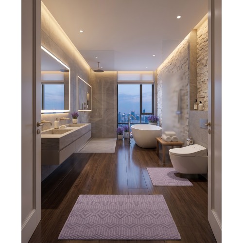 PETRA BANYO&PASPAS İKİLİ SET LİLA